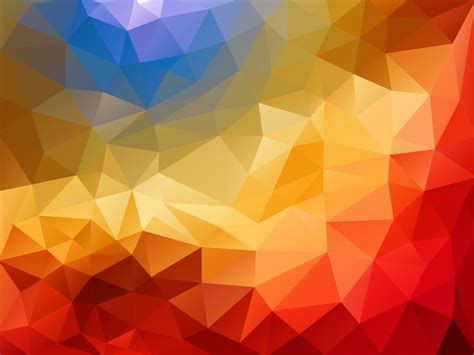 Blue And Yellow And Red Geometric Gradient Background, Hit, Color ...