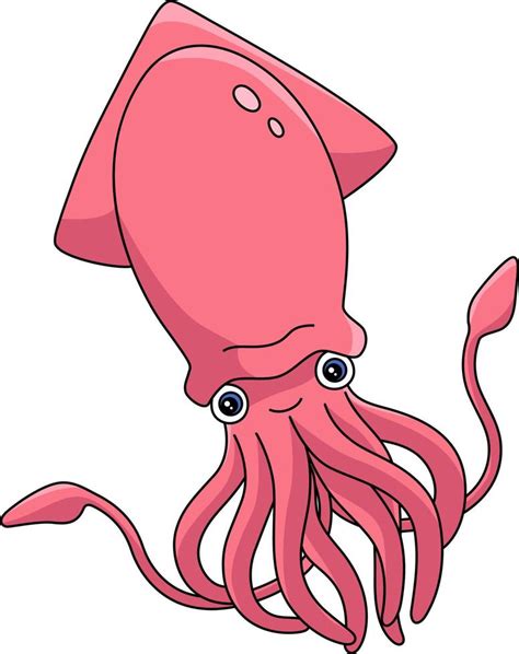 Giant Squid Cartoon Colored Clipart Illustration 6458114 Vector Art at Vecteezy