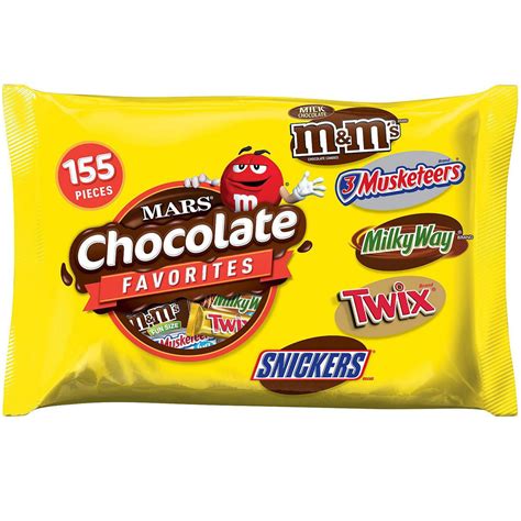 MARS Chocolate Bars Favorites Variety Mix, 155 Count - Walmart.com - Walmart.com