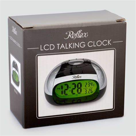 Talking LCD Alarm Clock with Temperature - See Differently