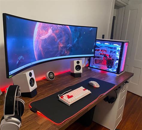 Ultrawide Monitor PC Setup | Video game room design, Computer gaming room, Gaming room setup