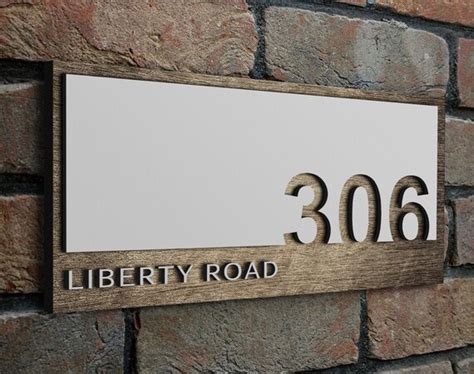 Personalized Wooden House Number Sign Outdoor Address Number - Etsy