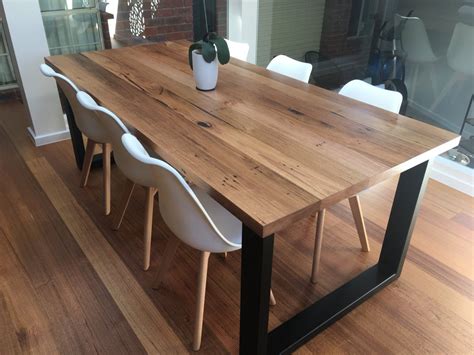 Melbourne reciclado mesa de madera con patas de cuadro moderno | Etsy | Mesas de comedor, Mesa ...