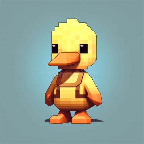 Create a Cute Duck Character with Minecraft Pixel Art Stock ...