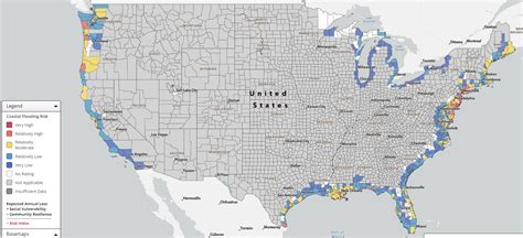 The national risk of coastal flooding in the United States as of 2023. | Building America ...