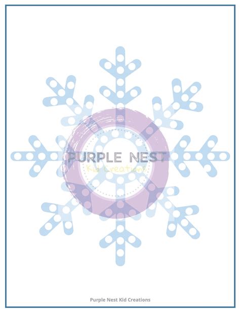 Snowflakes Dot Art Printable Activities Snow Q-tip Painting - Etsy