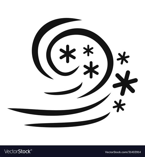 Blizzard disaster icon simple style Royalty Free Vector