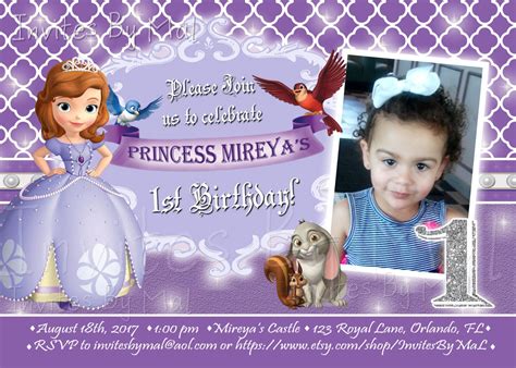 Princess Sofia the First Birthday Invitation by InvitesByMaL, $15.00 Sofia The First Party ...