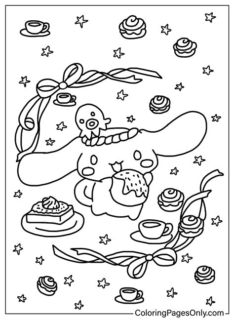 Cinnamoroll Christmas Coloring Page - Free Printable Coloring Pages