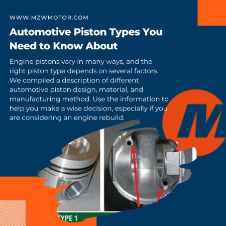 Automotive Piston Types You Need to Know About - MZW Motor