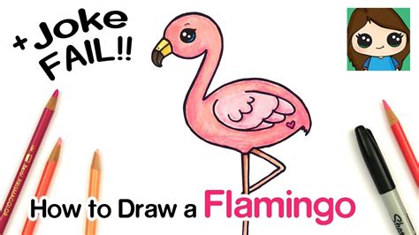 Flamingo Drawing Easy Cute : How To Draw A Flamingo Colorful Flamingo ...