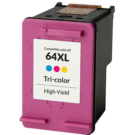 High Yield HP 64 Color Ink Cartridge, Remanufactured