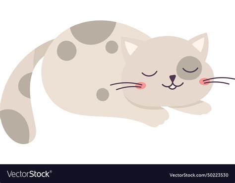 Sleeping cat pet Royalty Free Vector Image - VectorStock