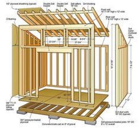 8x12 Lean To Shed Plans 01 Floor Foundation Wall Frame #shedplans in ...