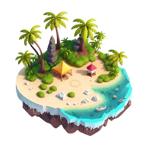 Small Island Sea Summer White Background Transparent, Small Island, The ...