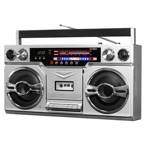 Buy Victrola 1980s Retro Bluetooth Boombox with Cassette Player and AM/FM Radio, Wired and ...