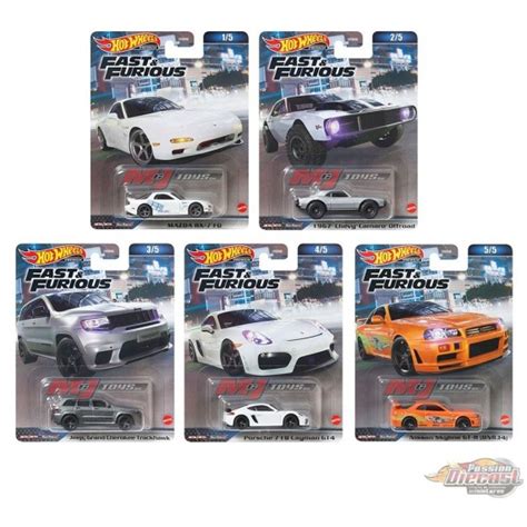 Hot Wheels - Car Culture - 1:64 - Fast & Furious Premium 2023 A - Assortment - Set Of 5 Cars ...