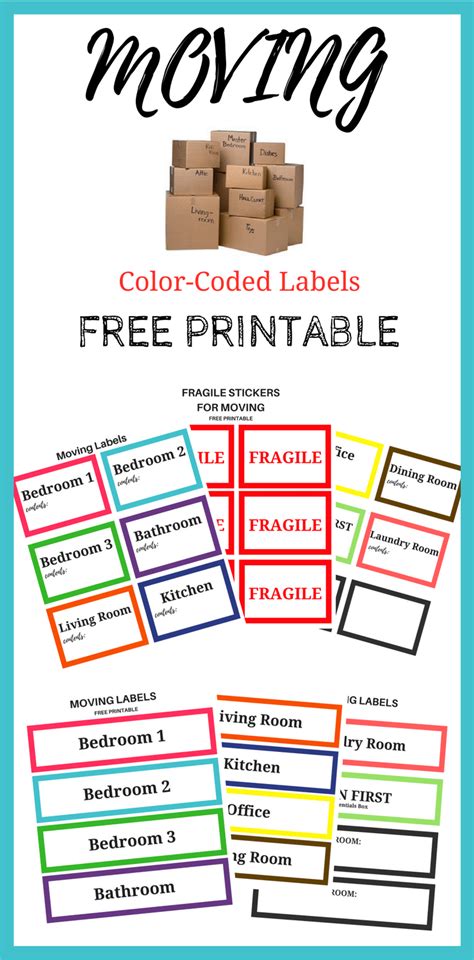 moving labels in 2024 | Printable moving labels, Moving box labels, Labels printables free