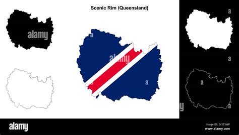 Scenic Rim (Queensland) outline map set Stock Vector Image & Art - Alamy