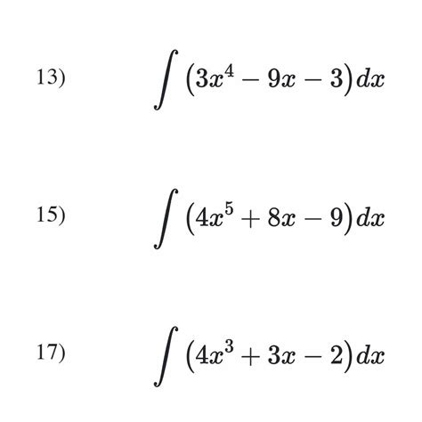 Integration Worksheets 100 Questions and Answers - Maths Academy