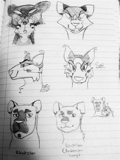 School sketches (1): Onestar, Darktail, Sol, Blackstar Warrior Cats, People Art, Art Boards ...