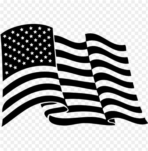 american flag clip art at clker - waving american flag vector black and white PNG image with ...