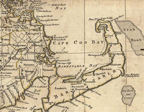 Maps of Plymouth Colony, 1776 Map of New England by C. Bowles ...