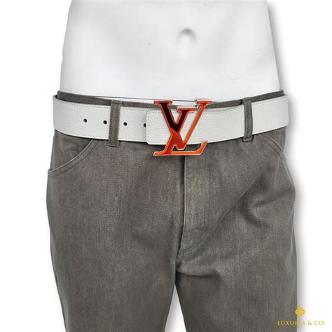 Louis Vuitton Louis Vuitton Men's White Leather LV Prism 40MM Belt ...