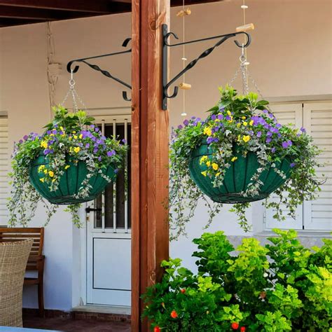 Chainplus Hanging Basket Bracket 10 inch Plant Hooks Metal Outdoor Garden Wall Plant Hanger ...