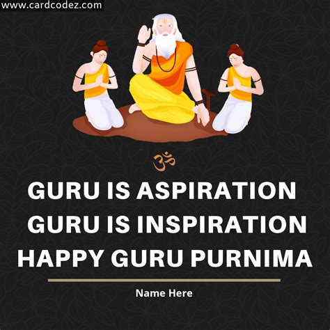 Wish Happy Guru Purnima with Name Greeting Card - Card Codez - Name on Greeting Cards