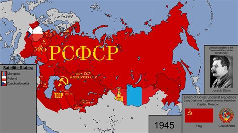 Soviet Union Flag Map