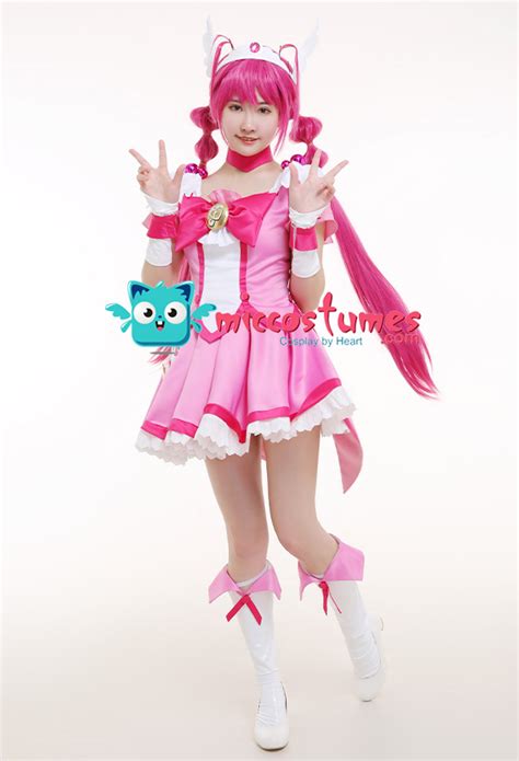 Smile PreCure Glitter Force Hoshizora Miyuki Cure Happy Dress Cosplay Costume Costumes ...