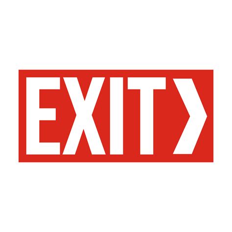 Exit Sign Symbol on Transparent Background 17178076 PNG