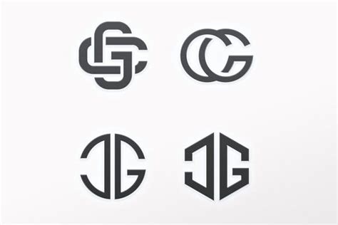 C G Letter Logo Bundle Monogram Set | Letter logo, G logo design, Logotype design typography