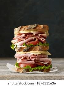 Hero Sandwich Ham Cheese Tomato Lettuce Stock Photo 1876111636 | Shutterstock