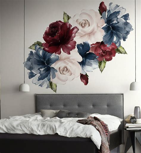 House of Hampton® 25 Piece Peony Rose Floral Wall Decal Set & Reviews | Wayfair