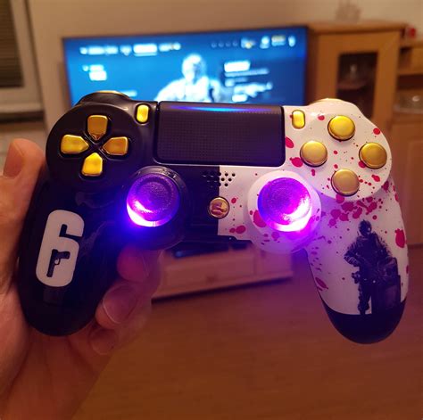 My New Custom PS4 Controller - Made by TRUModz : Rainbow6