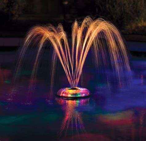 Floating Pond Fountain With Led Lights - Homes & Apartments for Rent