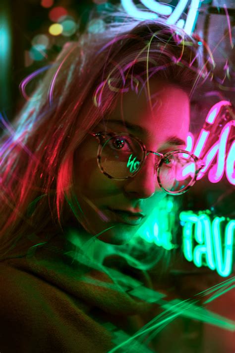 Neon Light Portrait on Behance