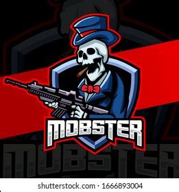 Mobster Gangster Skull Mascot Esport Logo Stock Vector (Royalty Free) 1666893004 | Shutterstock