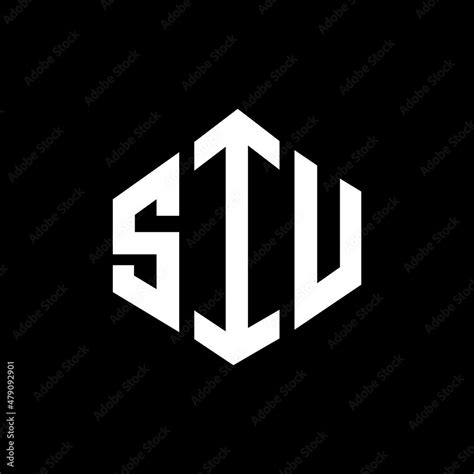 SIU letter logo design with polygon shape. SIU polygon and cube shape logo design. SIU hexagon ...