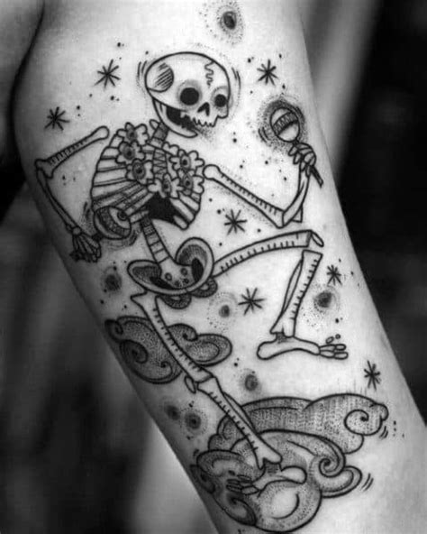 50 Cool Dancing Skeleton Tattoo Ideas for Men