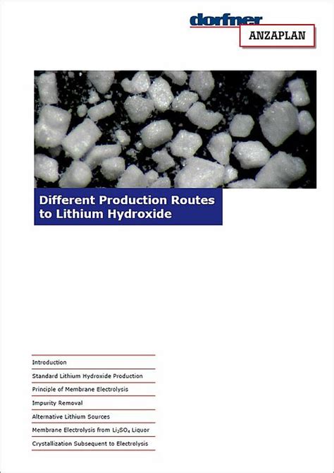 New Lithium White Paper on “Different Production Routes to Lithium ...