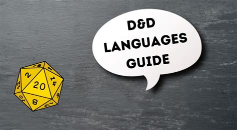 DND Languages 5e Guide - Everything You Need to Know