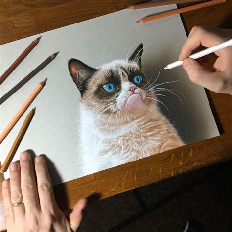 14 Cat 3d Pencil Drawing By Chemist Percantik Ruangan!