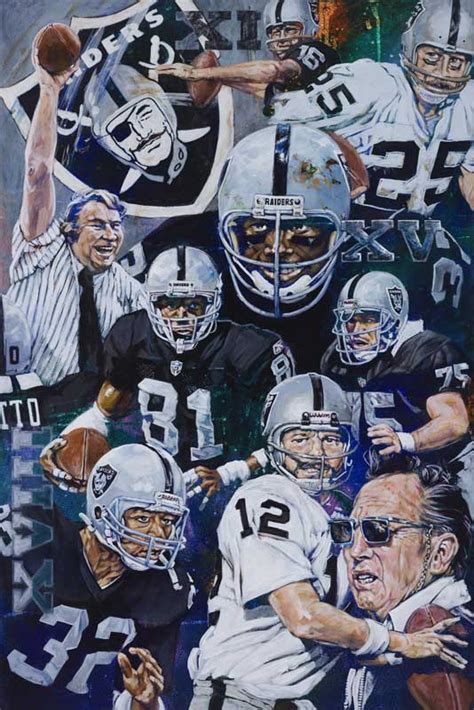 Oakland Raiders History fine art print featuring the Raiders ...