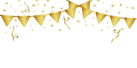 Party celebration background with gold confetti and flags 14000330 Vector Art at Vecteezy