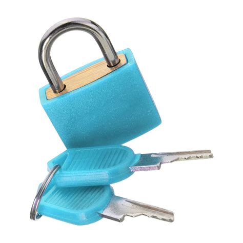 23mm Neon Colored Plastic Coated Brass Padlock Travel Luggage Padlocks Lock HP | eBay