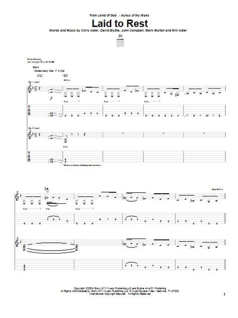 Laid To Rest by Lamb Of God - Guitar Tab - Guitar Instructor