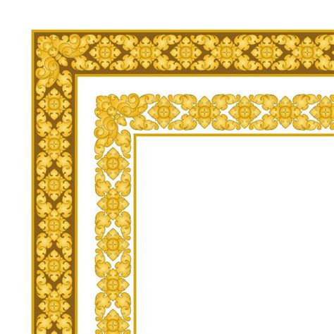 Beautiful Khmer Border Frame with Floral Design